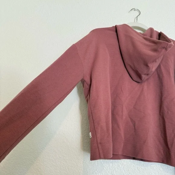 Vuori Bayview Hoodie Pullover Top Women's Sz Xs Rosewood Thermal Knit - Picture 13 of 14
